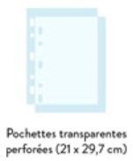 pochette transparente perforee