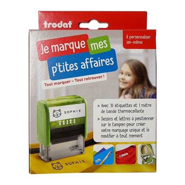 Tampon Je Marque Mes P'tites Affaires à personnaliser