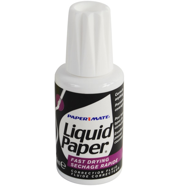 Correcteur liquide Papermate 20 ml - correcteur fluide liquide