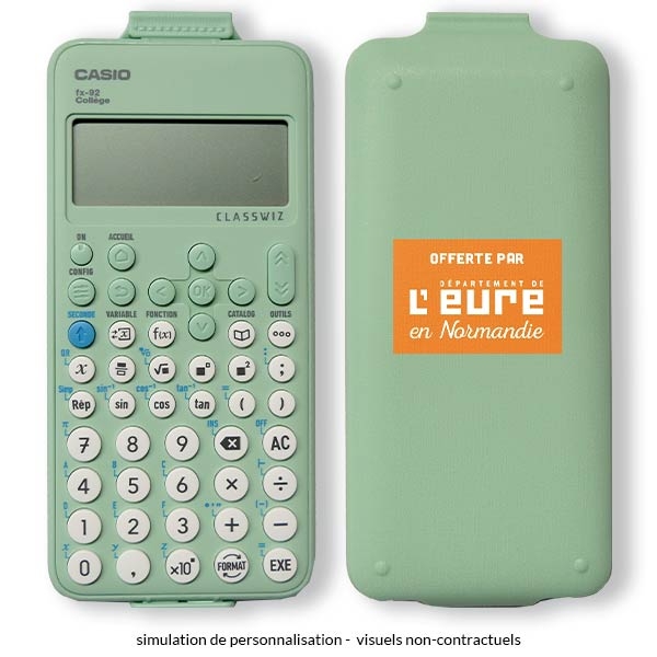 Calculatrice CASIO FX92 collège Edition 2023 Personnalisée - - Val