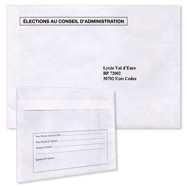 Enveloppes Elections personnalisées C6 114x162 mm blanc impression