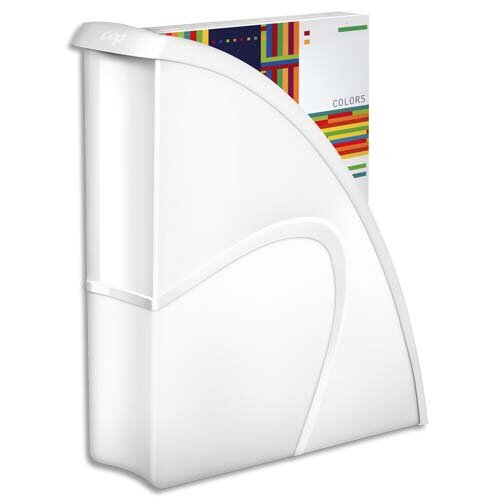 Pro Porte-revues Gloss - Dos 8 cm x H31 x P25,9 cm coloris blanc arctique  CEP - parure de bureau fourniture bureaux porte revue gloss by cep pro  blanc classement - Val d'eure