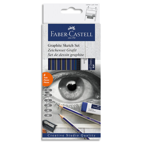 Set De Crayons à Papier Graf Von Faber-Castell - Bois Marron, Occasion