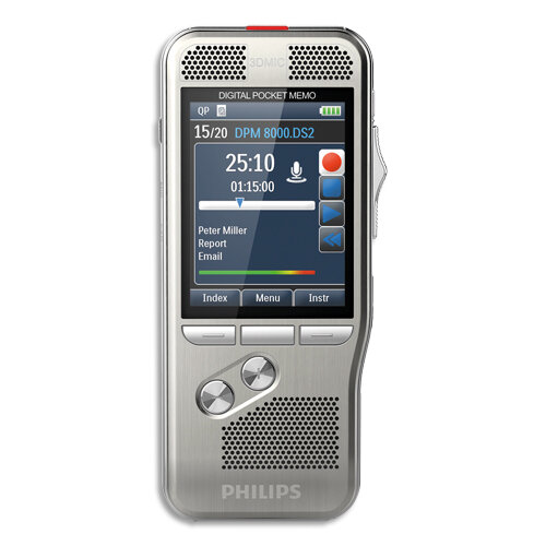 Philips acc8120 philips memo de bolsillo dpm8000 dictado digital