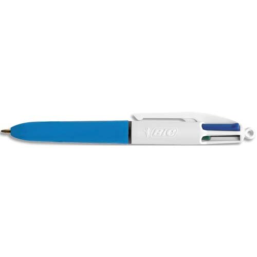 BIC Stylo bille 4 couleurs rétractables Classique. Pointe Moyenne