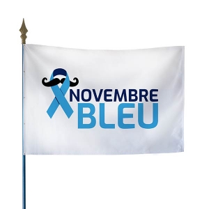 Drapeau Sensibilisation Cancer De La Prostate - 12x18 Pouces - Double Face, Polyester Extérieur