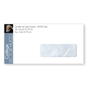 Enveloppes blanches 110x220mm avec fenetre - papeterie - enveloppes