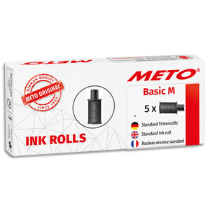 5 Rouleaux Encreurs METO Pour Pistolets De Tarification One Line - Compatibles 6.22, 6.26, 8.26, 10.26, Etc.